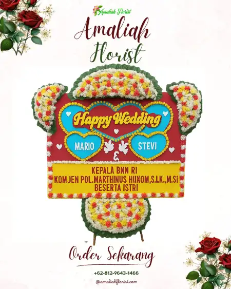 Papan Bunga Pernikahan Asinan